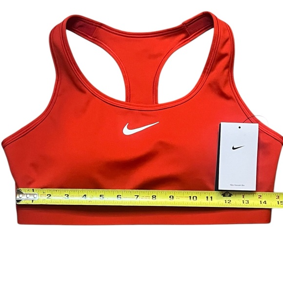Nike Swoosh Medium Support Padded Racerback Women’s Red Sports Bra Large - Picture 8 of 9
